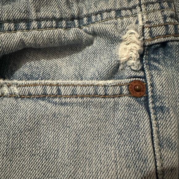 Lucky Brand Dungarees Lily May Crop Y2K Throw Back Capri Crop Jeans Sz 14 Sz 32 - Picture 8 of 8